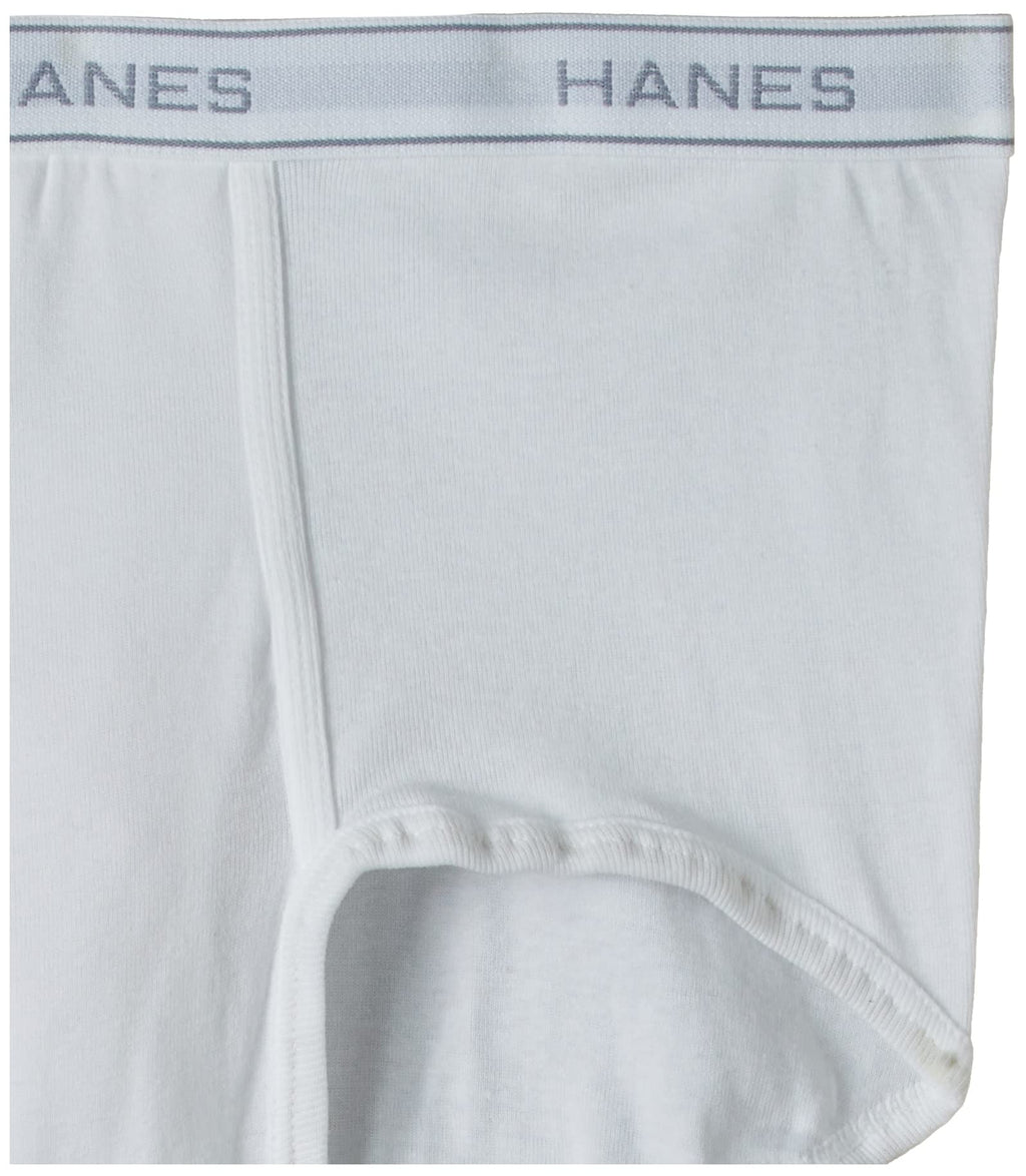 Hanes Men's 6-Pack FreshIQ Tagless Cotton Brief, White, Large