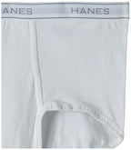 Hanes Men's 6-Pack FreshIQ Tagless Cotton Brief, White, Large