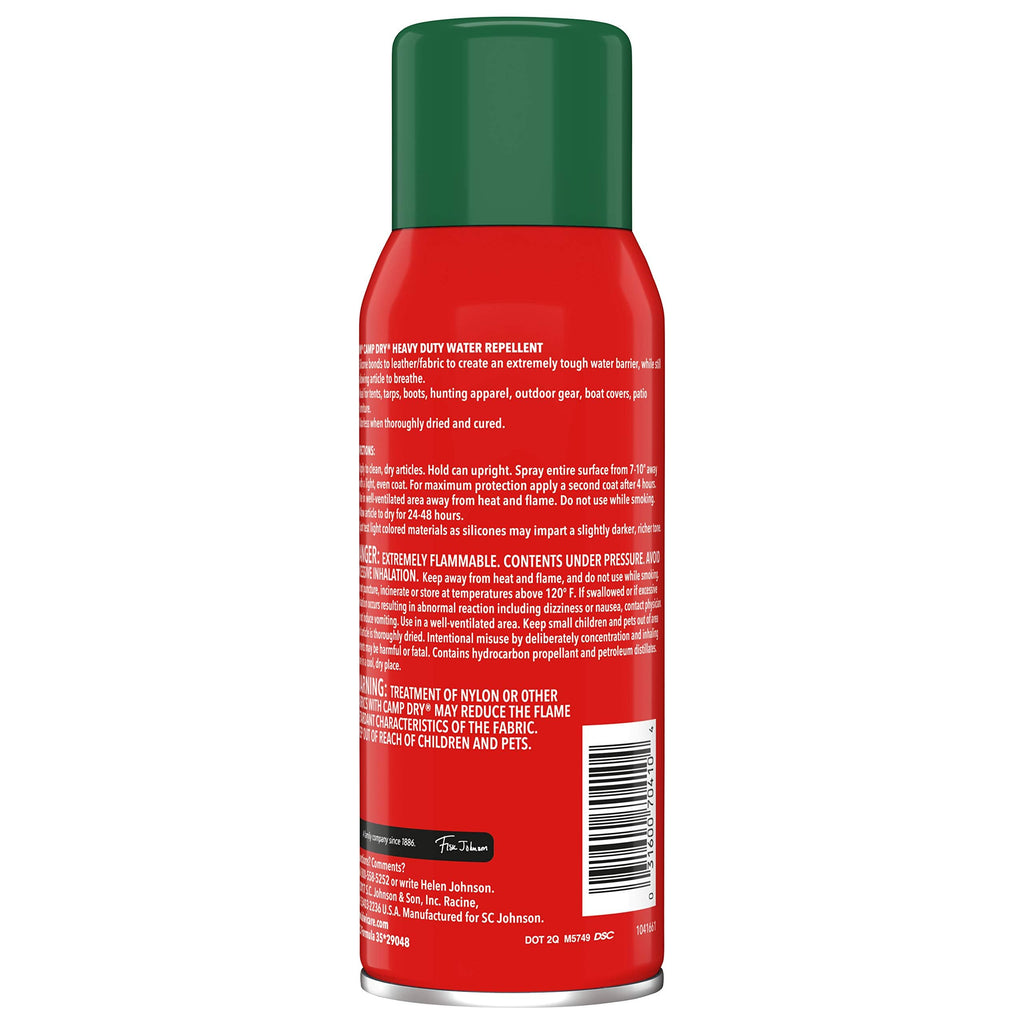 KIWI Camp Dry Water Repellent ,For Tents, Tarps, Boots, Boat Covers, Patio Furniture and More, Spray Bottle, 10.5 Oz (single uni