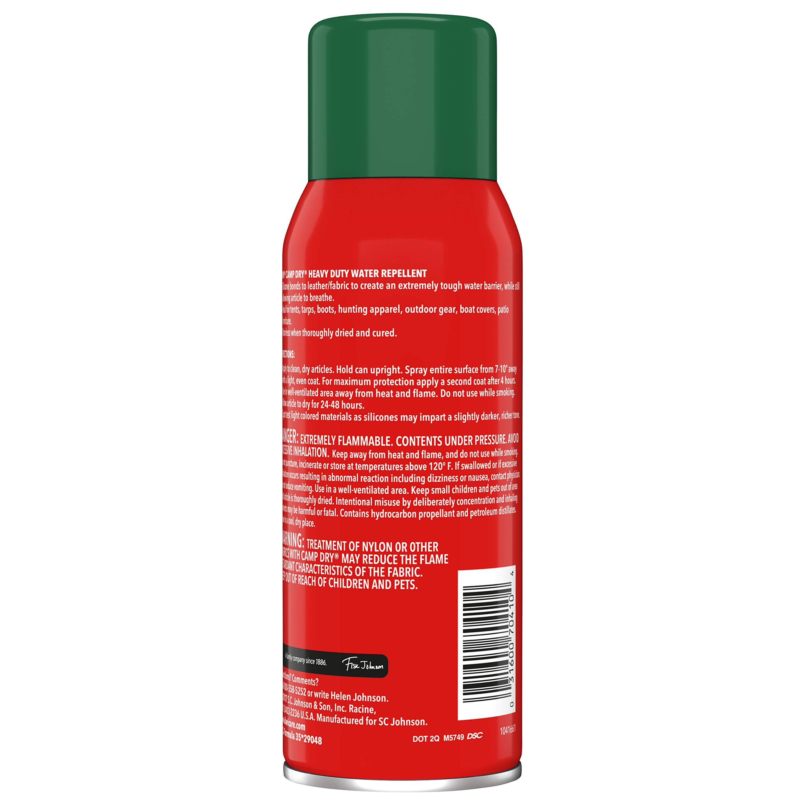 KIWI Camp Dry Water Repellent ,For Tents, Tarps, Boots, Boat Covers, Patio Furniture and More, Spray Bottle, 10.5 Oz (single uni