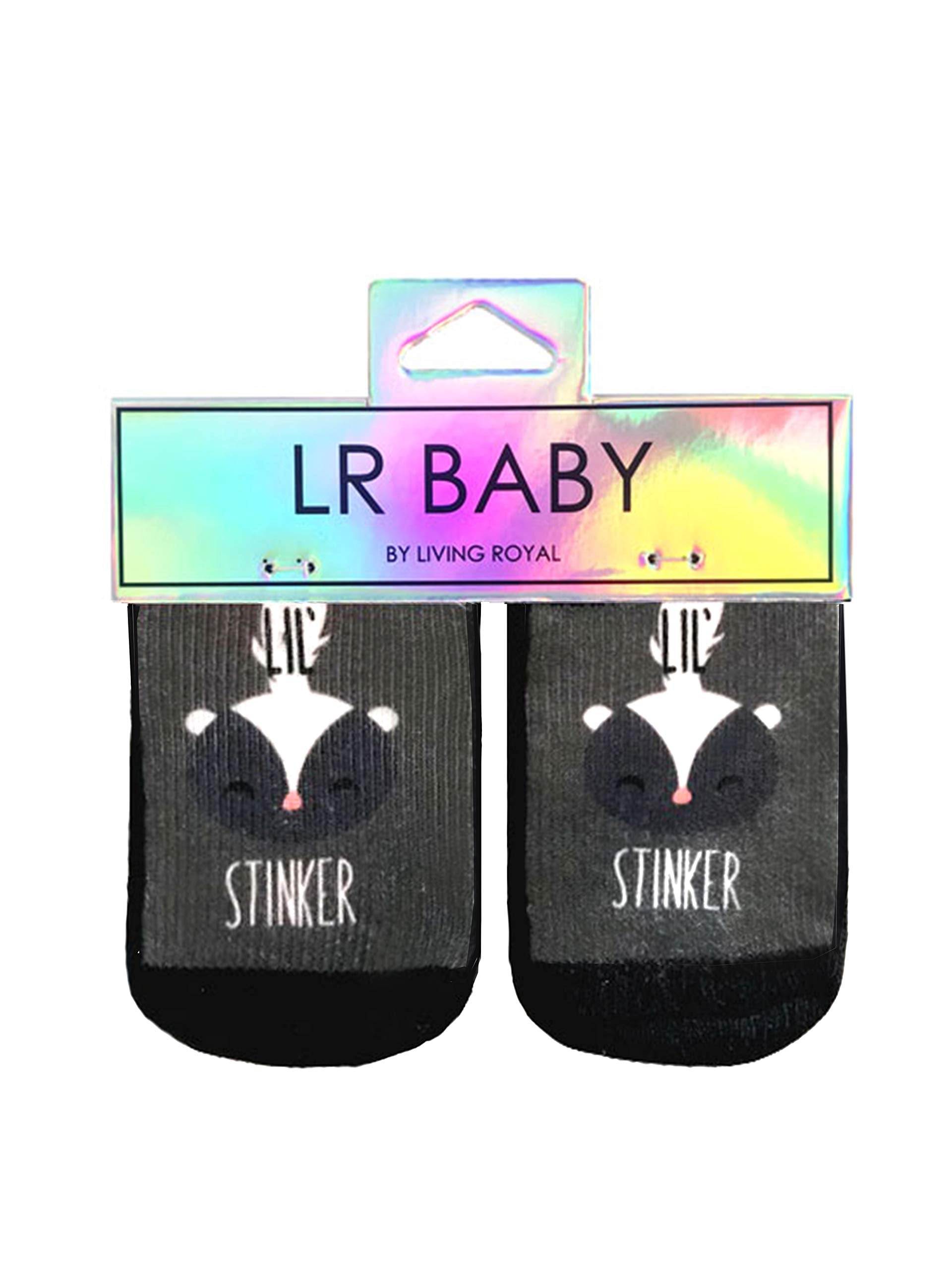 Living Royal Themed Baby Socks, 3D Print, Colorful & Durable, One Size Fits Most, Made in USA, Lil' Stinker Design