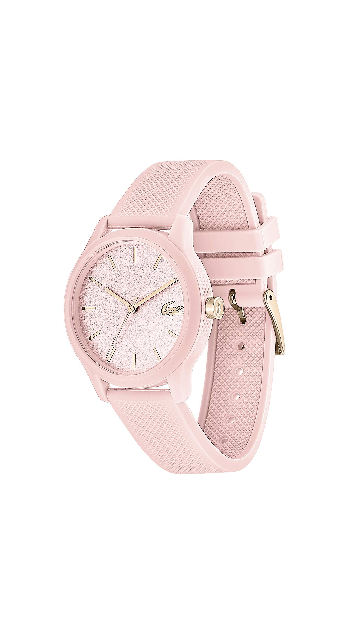 Lacoste TR90 Quartz Watch with Rubber Strap, Pink, 17 (Model: 2001065)