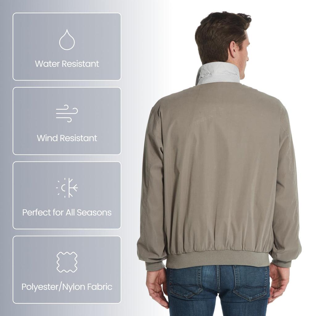 Weatherproof Men's Golf Jacket - Lightweight Windbreaker, Water-Resistant Microfiber Shell, Perfect for Golf & Casual Wear, Will