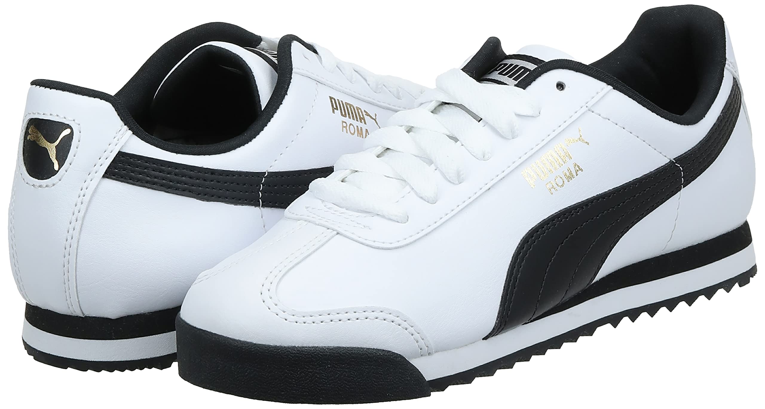 PUMA Men's ROMA BASIC Sneaker, white-black, 12