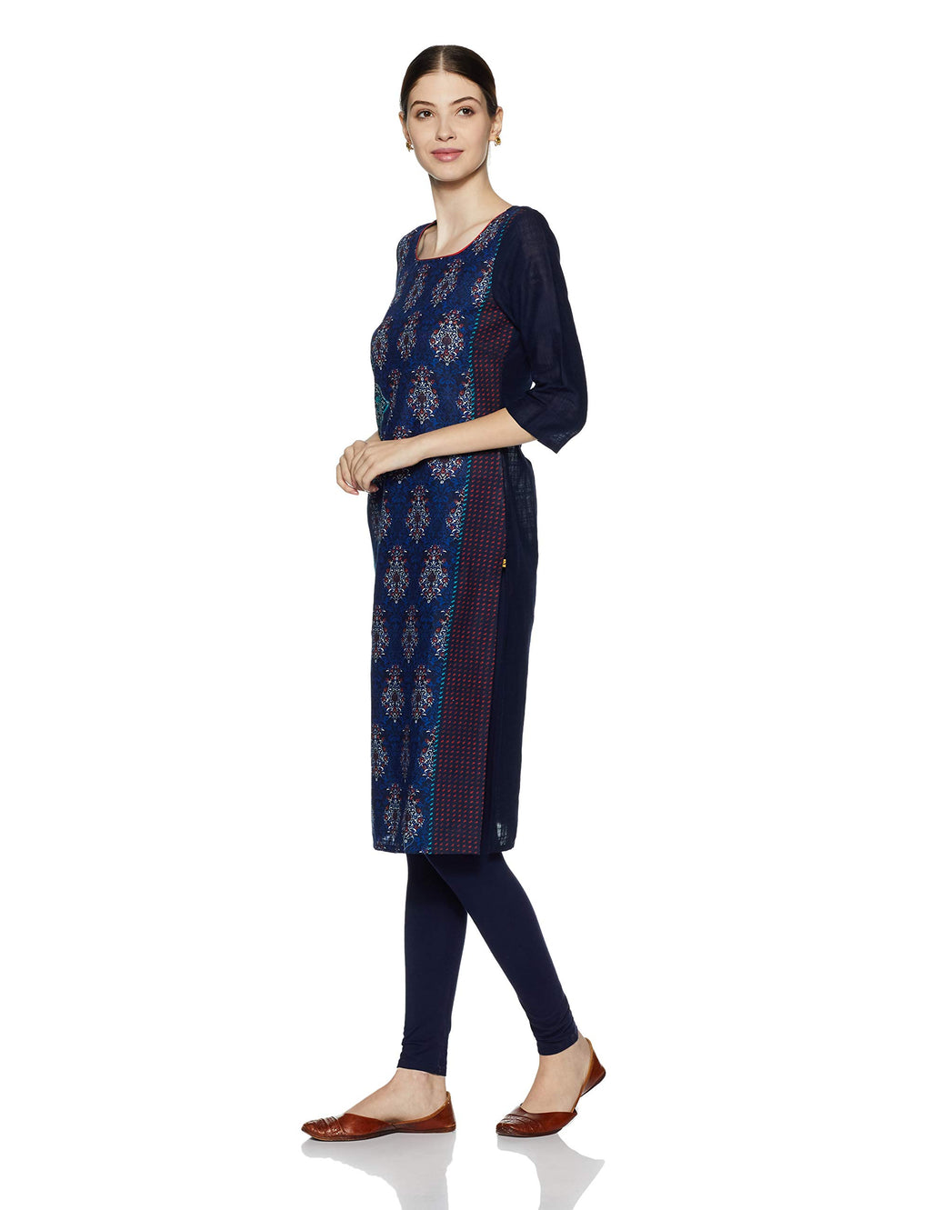 Aurelia Women Polyester Straight Regular Kurta