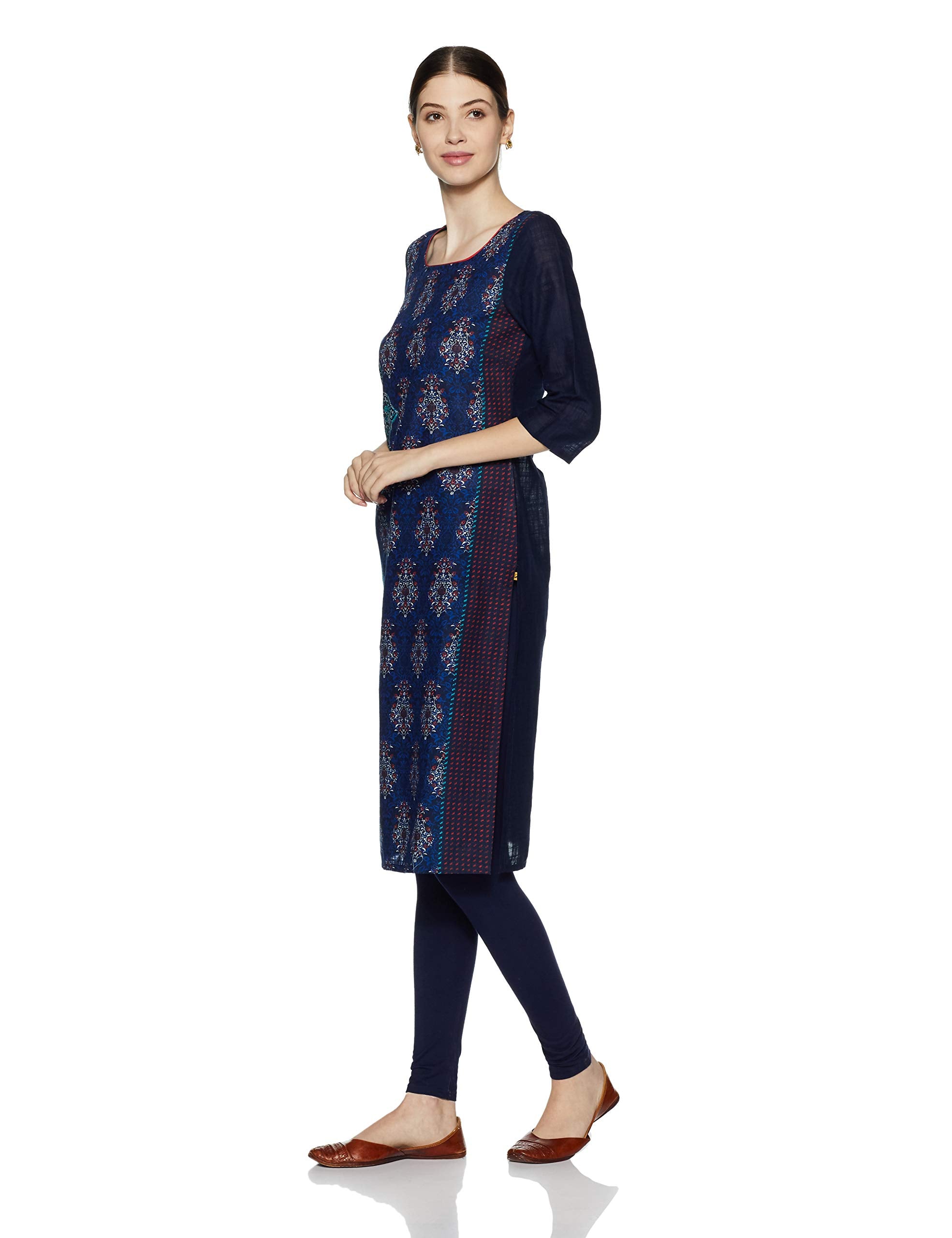 Aurelia Women Polyester Straight Regular Kurta