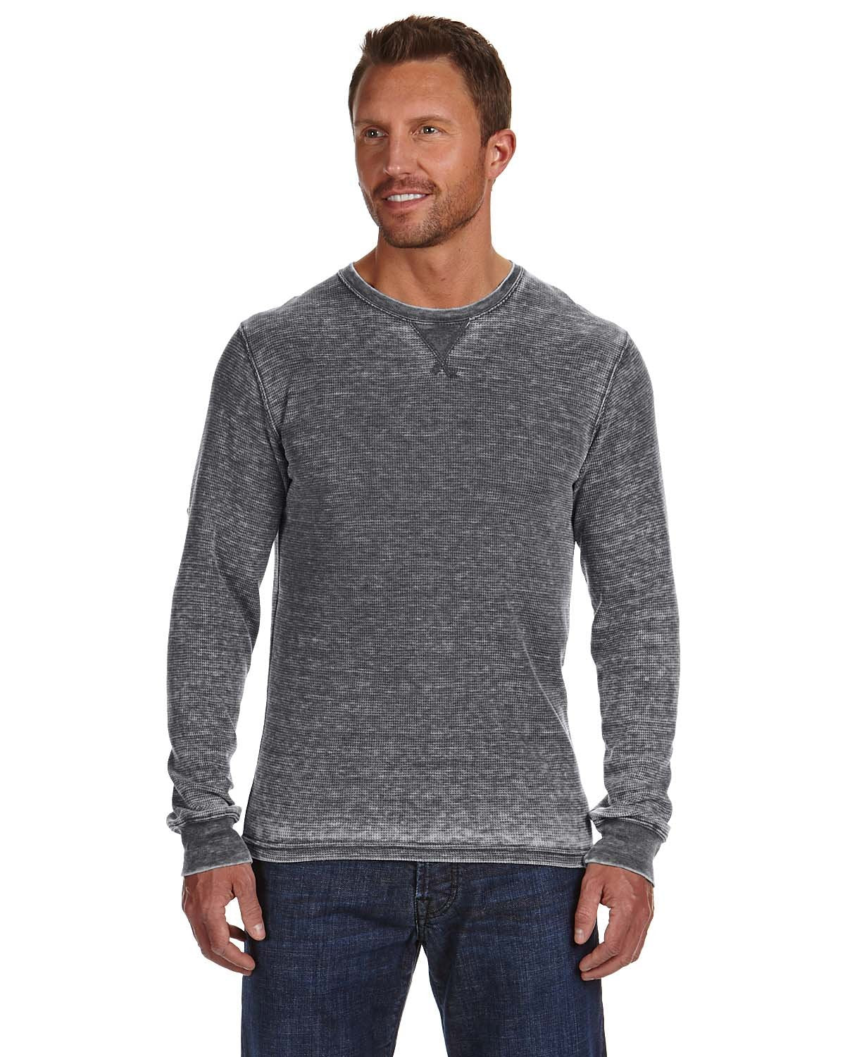 Mens Vintage Zen Thermal Long-Sleeve T-Shirt - cEMENT - S(D0102H78332)
