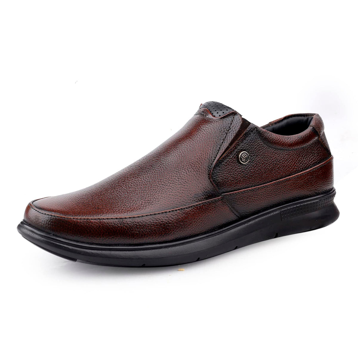 Bacca Bucci Grain Milled Leather All Day Wear Office Slip on Formal Shoes with Memory Comfort Footbed for Men | UK 06 to 13 | P 13