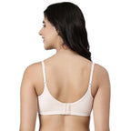 Enamor A077 Bamboo Fabric Full Support T-Shirt Bra for Women- High Coverage, Padded and Wirefree Pearl Blush