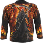 Spiral - Flaming Death - Allover Longsleeve T-Shirt Black - L