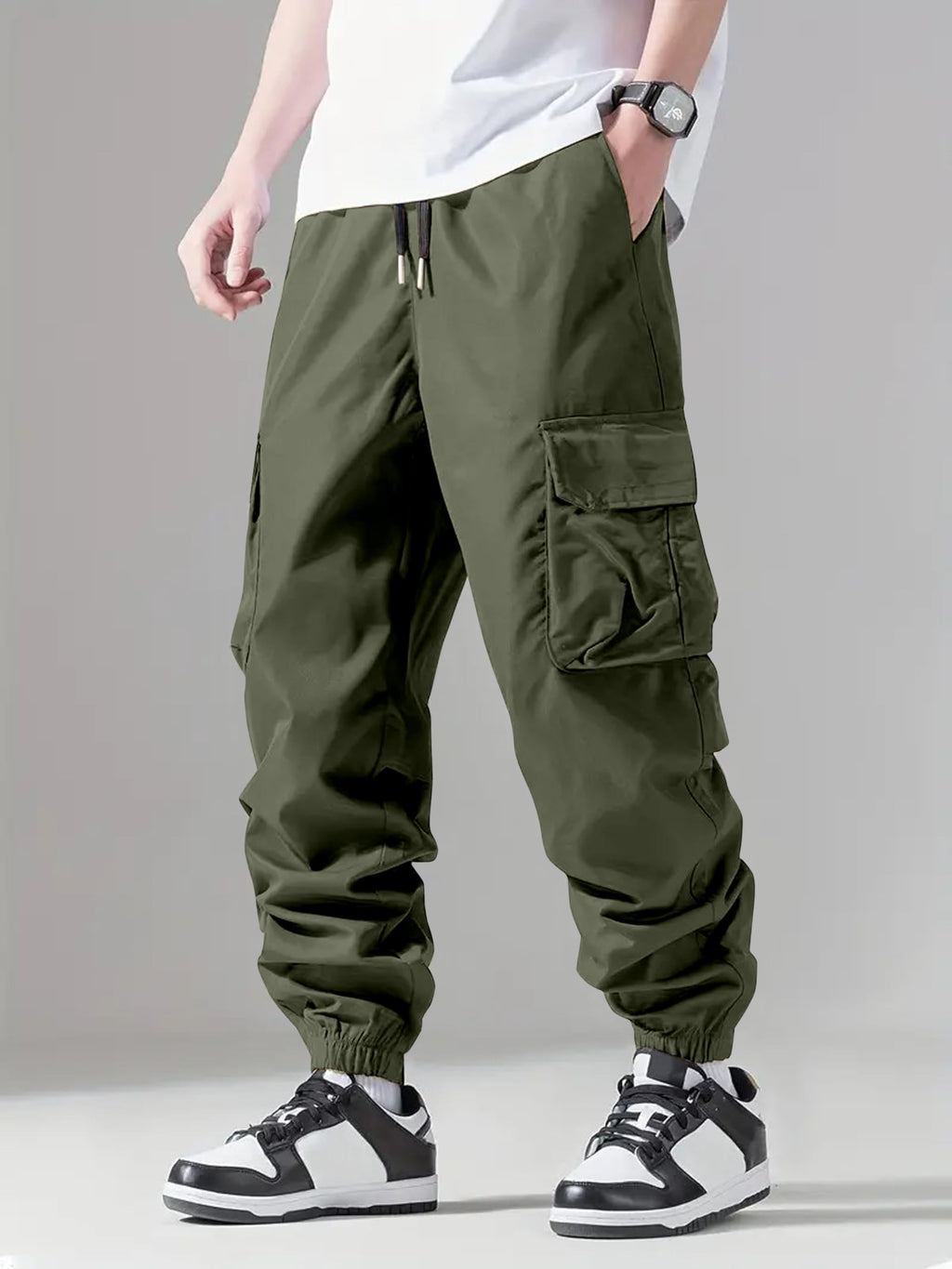 IndoPrimo Men Cargo || Men Cargo Pants || Men Cargo Pants Cotton || Cargos for Men || Men Cargo Trouser (in, Alpha, L, Regular,