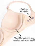 Fruit of the Loom womens Seamless Wire Free Push-up Push Up Bra, Black Hue/Charcoal Heather 2-pack (38DD US)