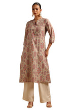 Soch Women Cotton Linen Ethnic Motifs Kurta