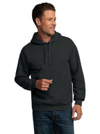Fruit of the Loom Eversoft Fleece Hoodies, Moisture Wicking & Breathable, Hooded Sweatshirt, Black Heather Pullover, Small