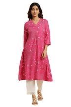 W For Woman Pink Geometric Printed A-Line Kurta (Size: 3Xl)-23Auw19919-121833
