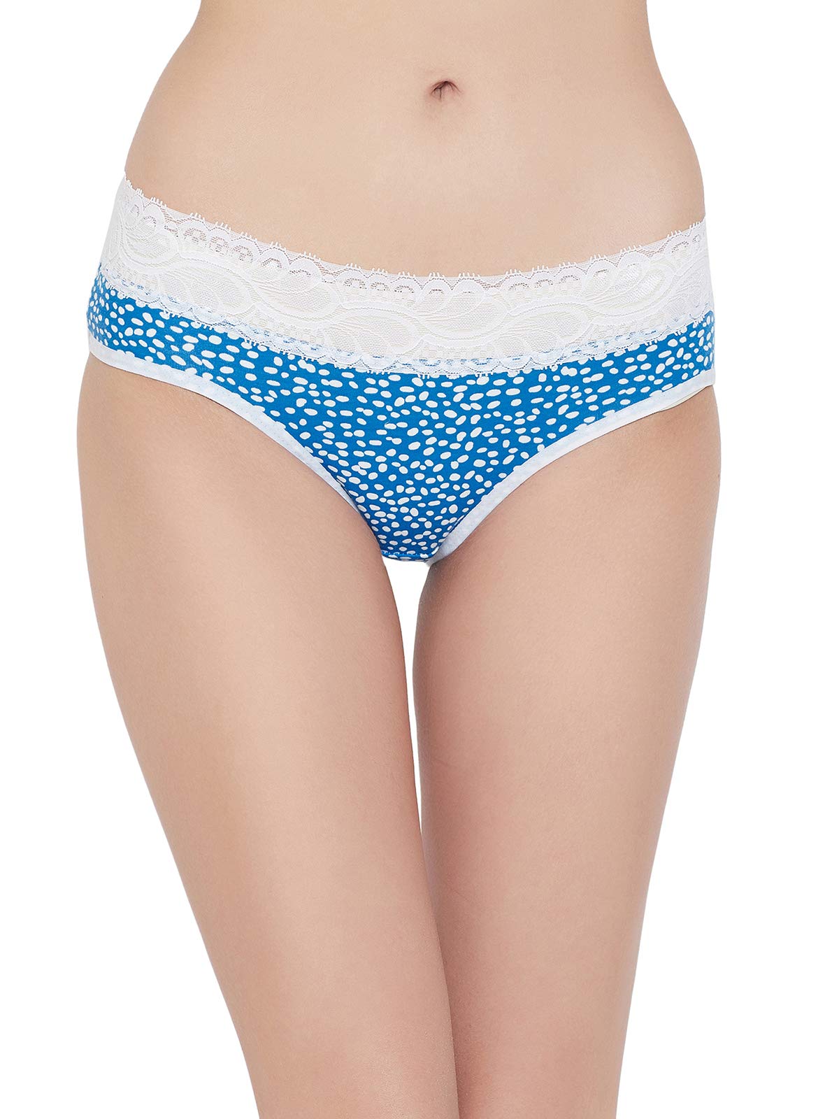 Clovia Womens Cotton Panty Regular Floral Hipster Panties (PN3278T03L_Blue_L)