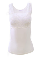 EGI Luxury Modal Women's Lace-Trimmed Tank Top. Proudly Made in Italy.