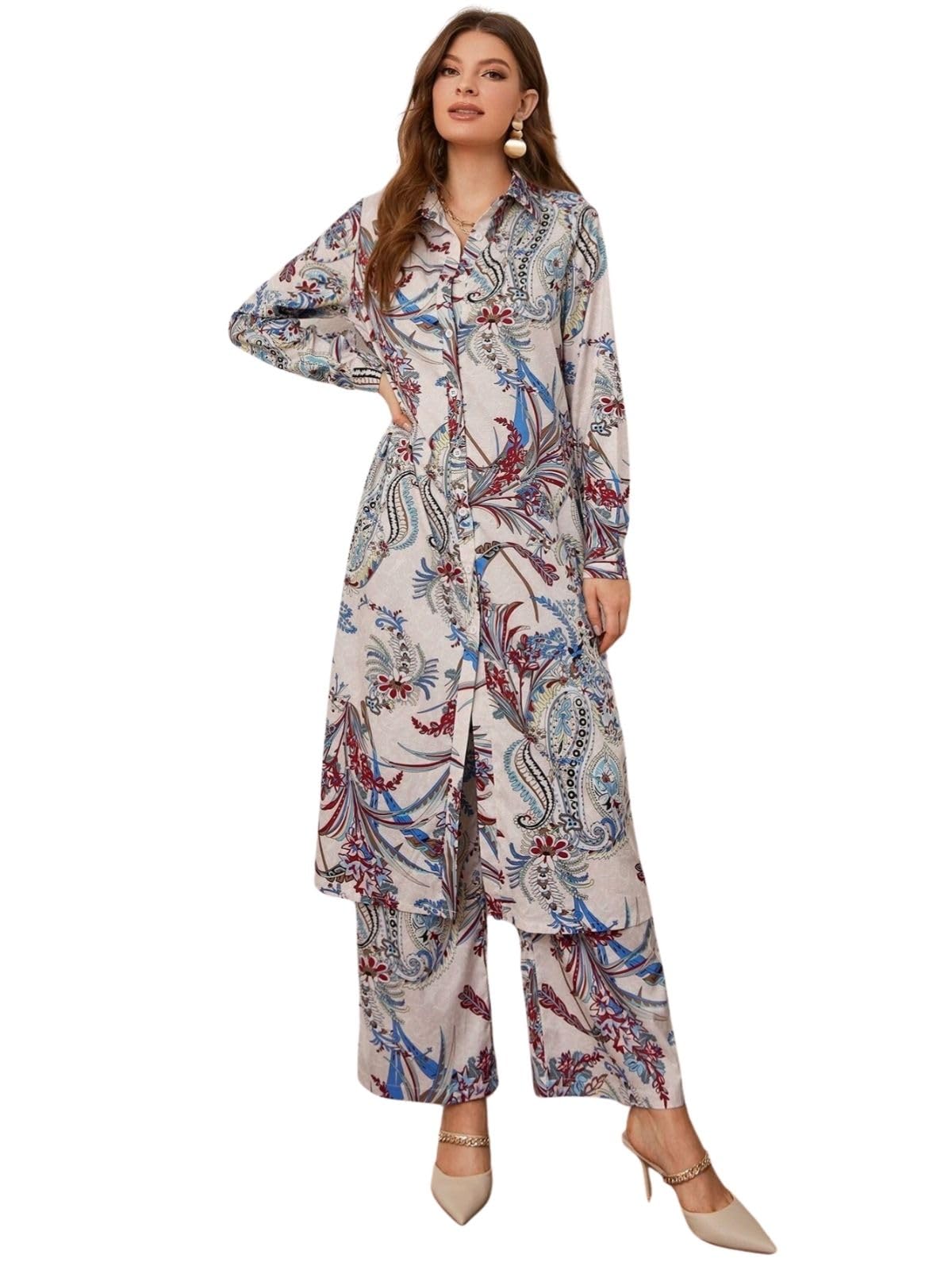 Greciilooks Rayon Regular Women Co-Ord Set (Gl-W1716&Tr812_Off White