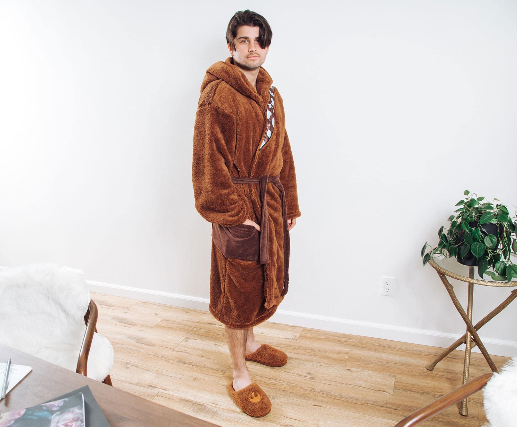 Star Wars Chewbacca Robe and Slipper Set for Adults | Large/X-Large