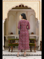 Anni Designer Women'S Cotton Blend Printed Straight Kurta And Pant