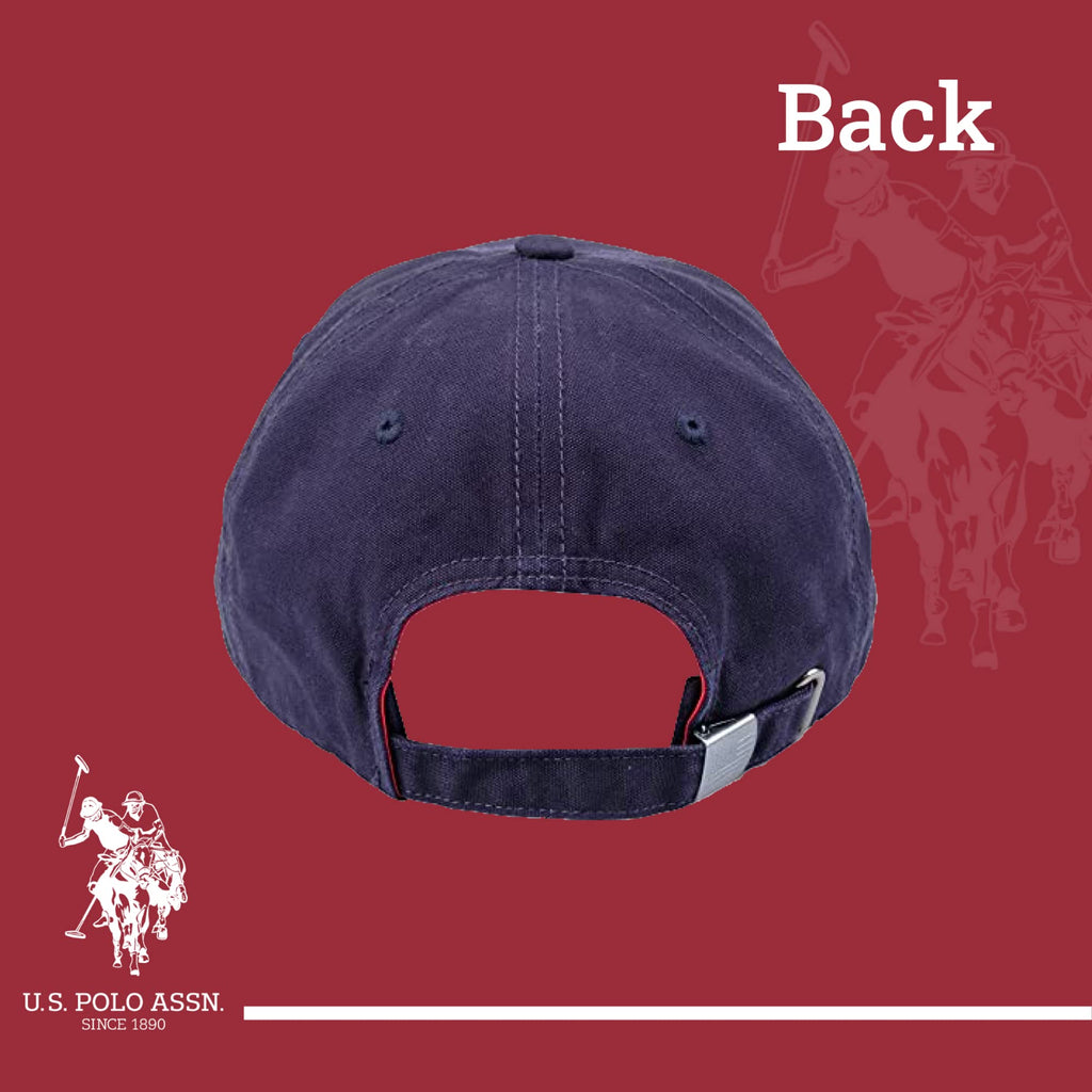 U.S Polo Assn. Embroidered Pony Horse Logo Since 1890 Adjustable Cotton Baseball Hat with Curved Brim, Navy, One Size