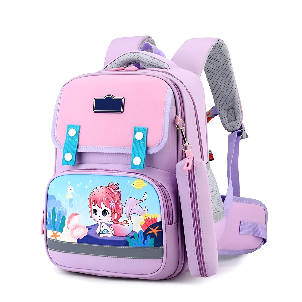 Storite School Bag For Kids Girls 13L|Mermaid Backpack With Pencil Case|Cute Waterproof Backpack |Lightweight Durable Bag For Ki 14.25