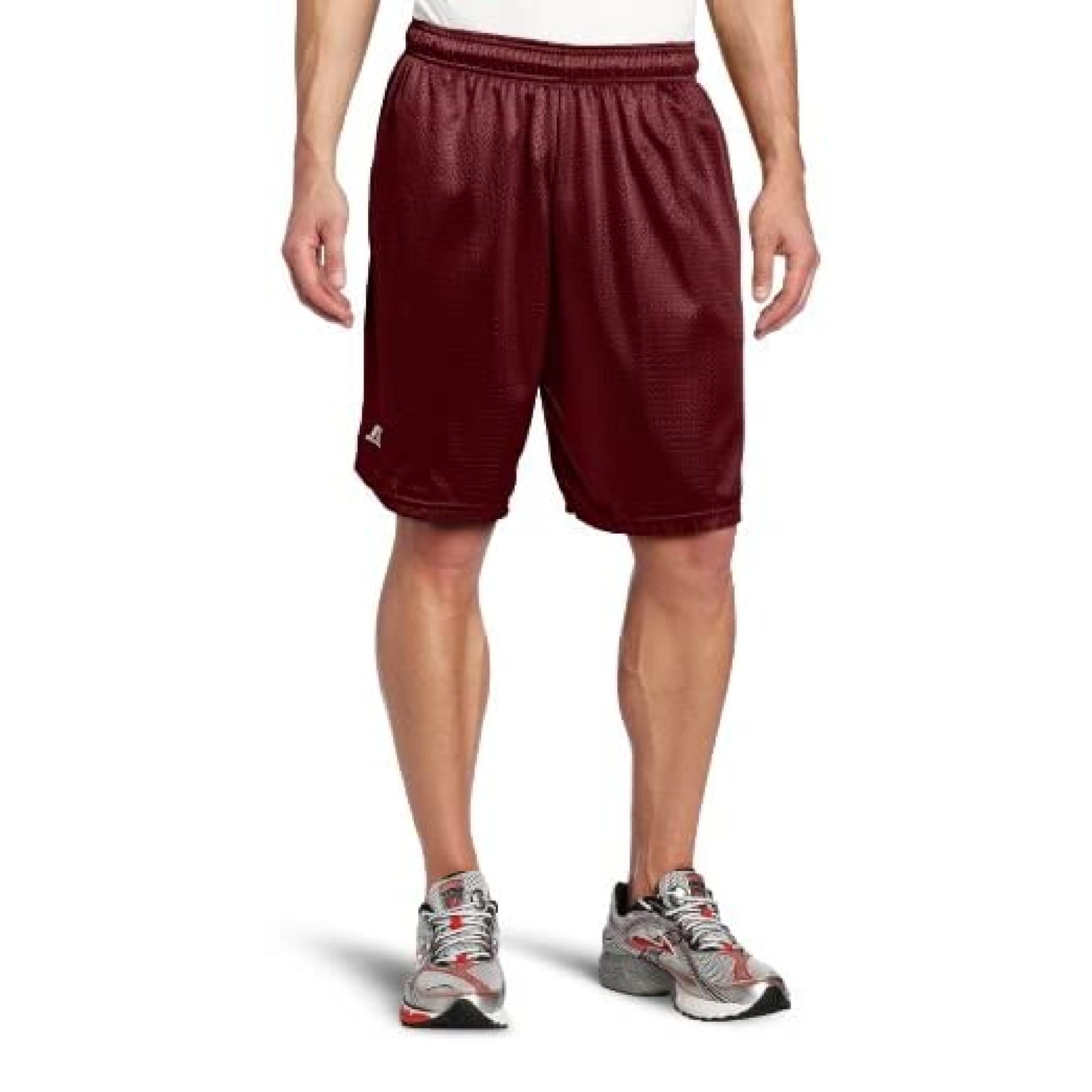 Russell Athletic Men's Mesh Pocket Short, Maroon, Large
