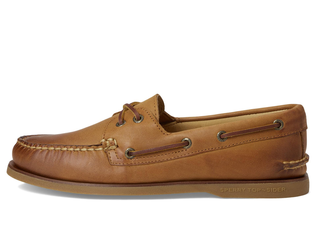 Sperry Men's Gold A/O 2-Eye Boat Shoe, Medium Beige, 9