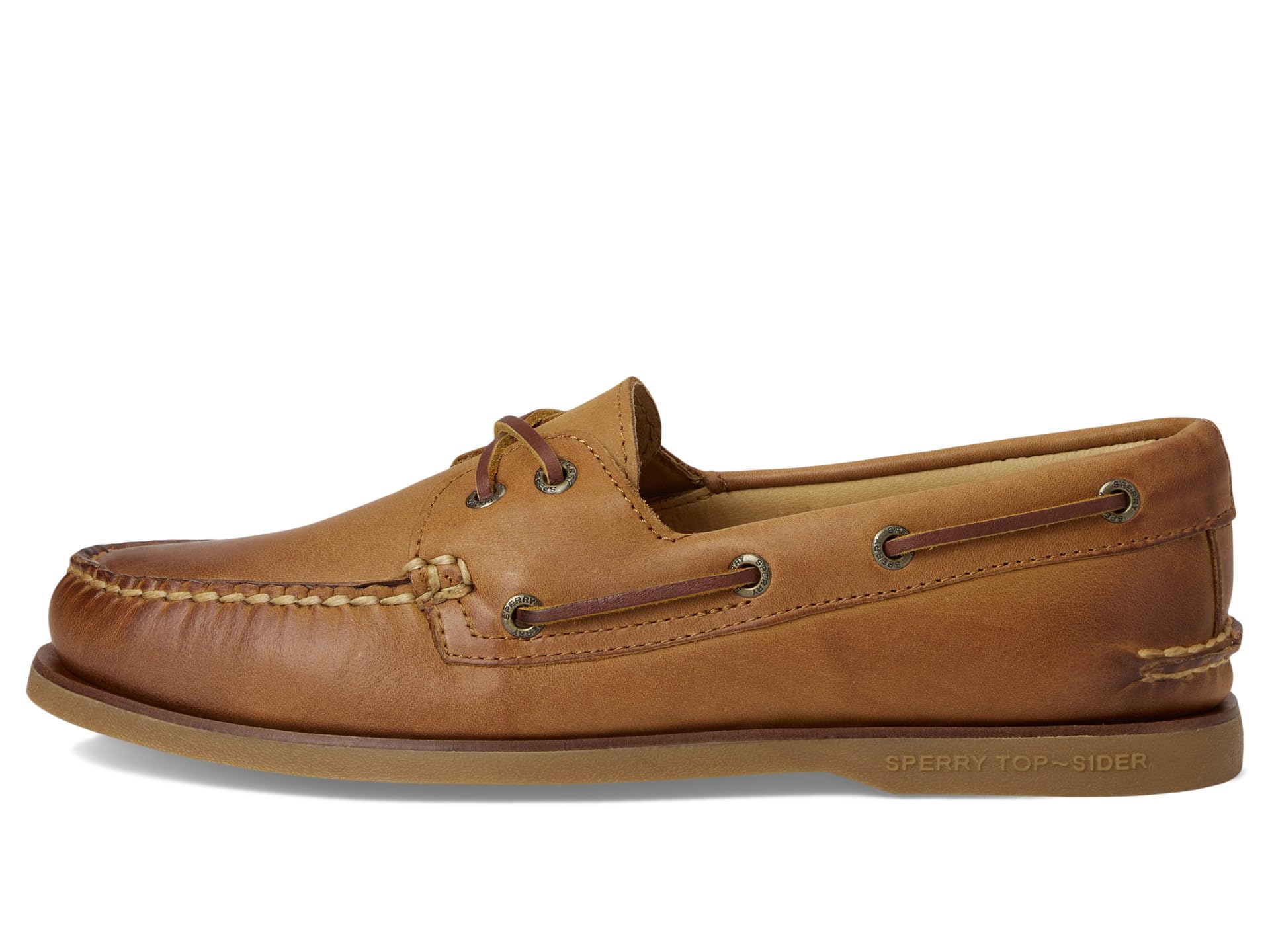 Sperry Men's Gold A/O 2-Eye Boat Shoe, Medium Beige, 9