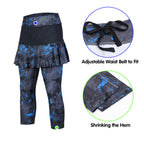 ANIVIVO Women Tennis Legging,Skirted Capri Leggings Tennis Pants for Women& Sports Skirted Leggings Tennis Clothing(Darkblue,S)