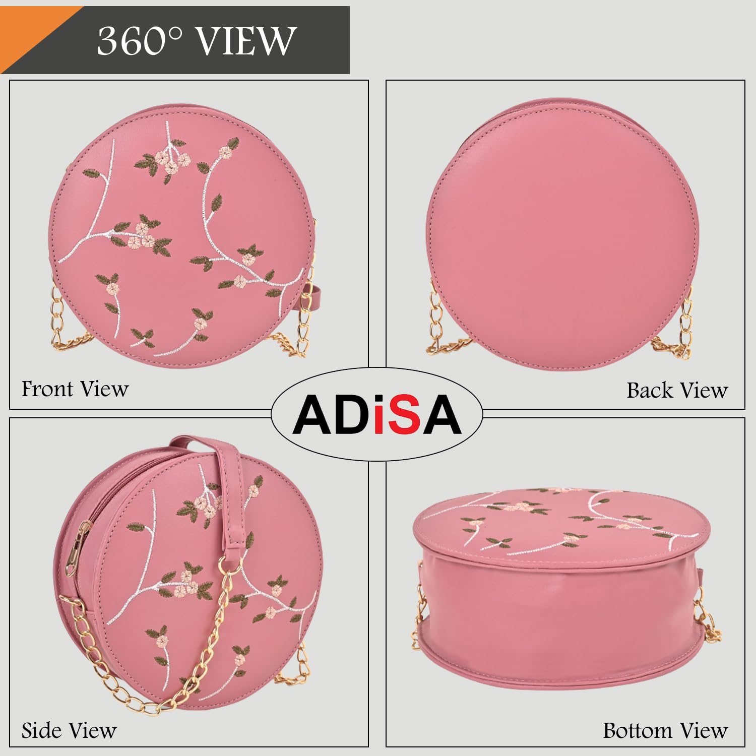 ADISA women girls embroided sling bag