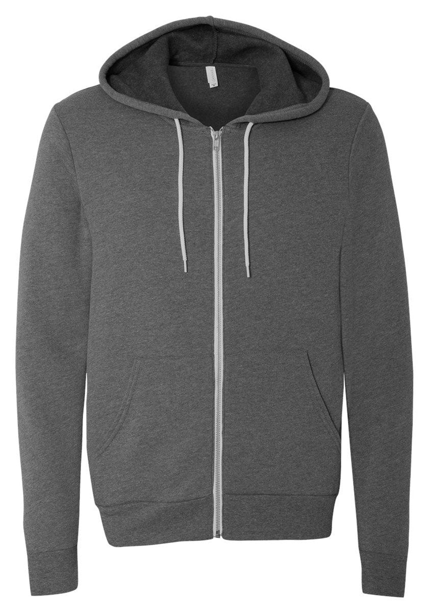 Unisex Sponge Fleece Full-Zip Hooded Sweatshirt - ASPHALT - 2XL(D0102H7WMIJ)