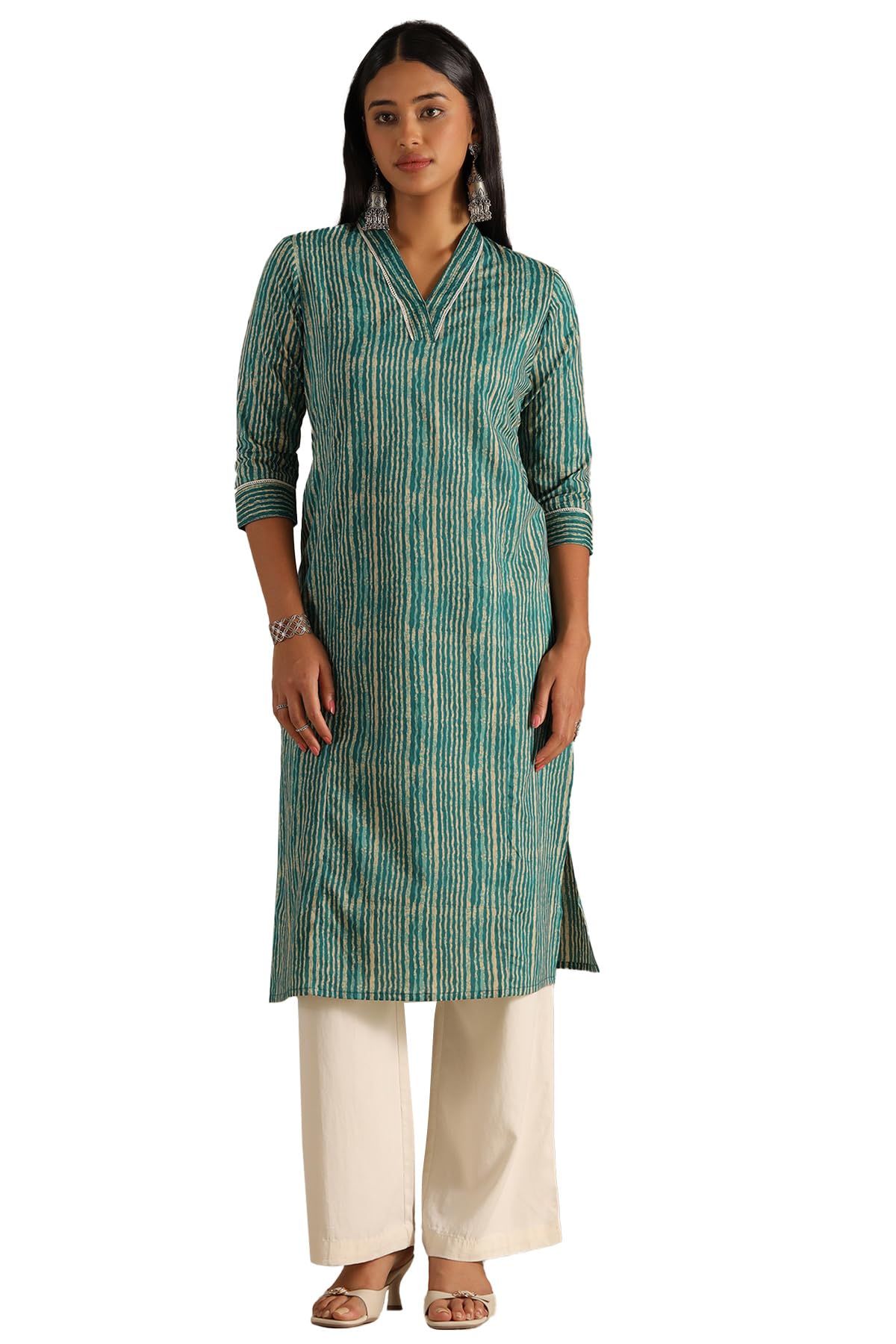 Soch Women Cotton Striped Kurta