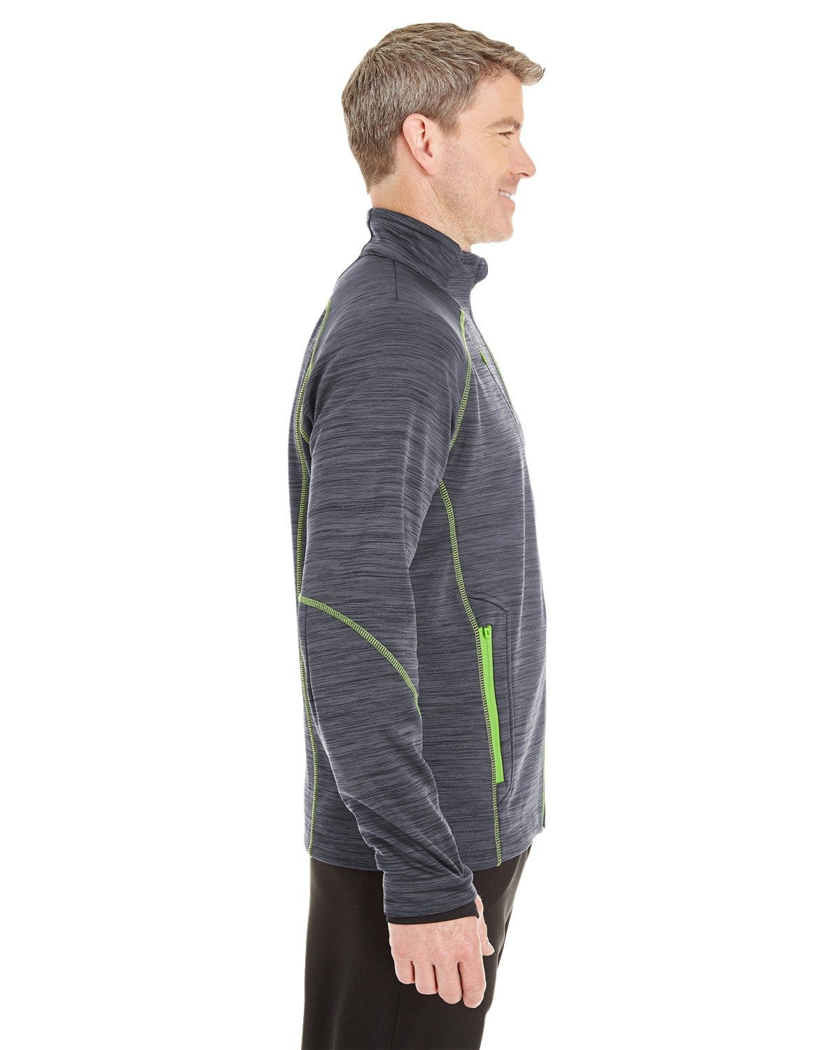 Mens Flux Mlange Bonded Fleece Jacket - cARBON OLY RED - S(D0102H7NV4X)