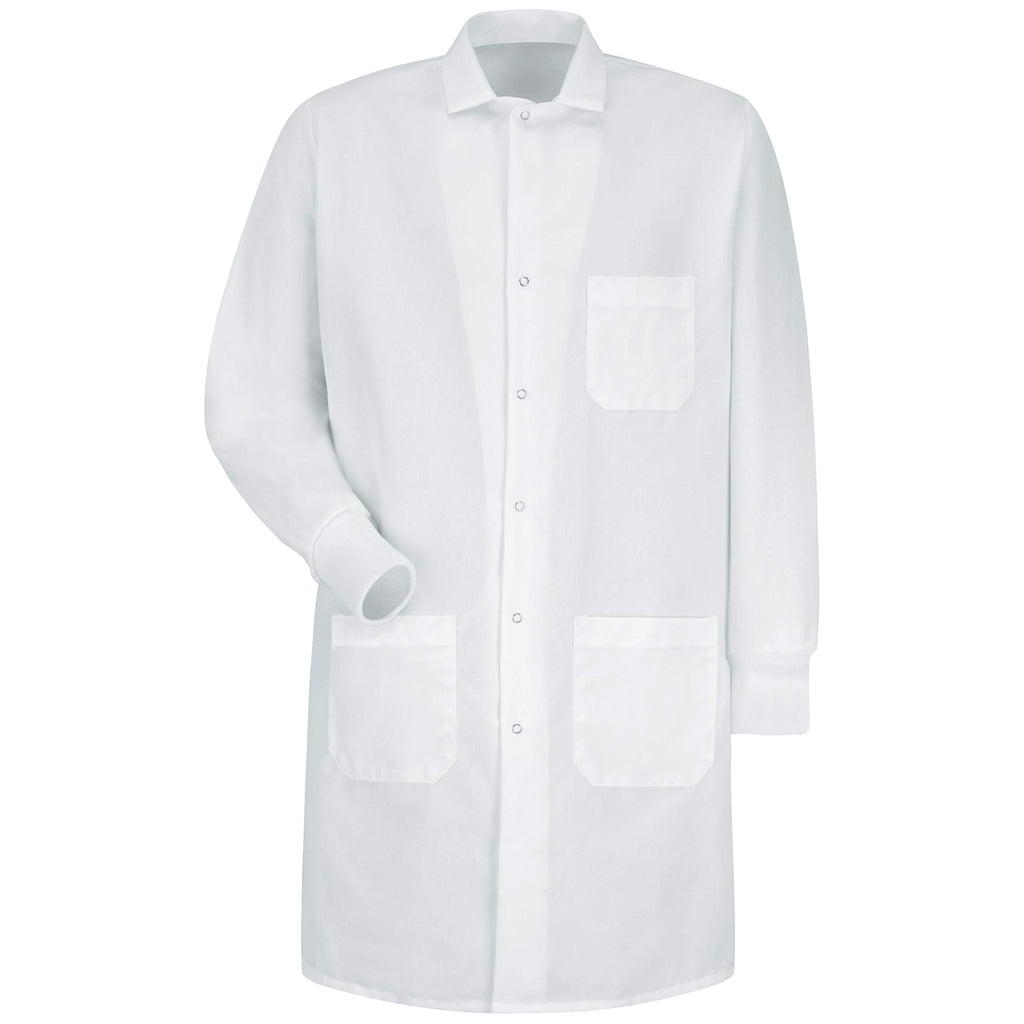 Red Kap Unisex Specialized Cuffed Lab Coat with 3 Front Pockets, White, 2X-Large