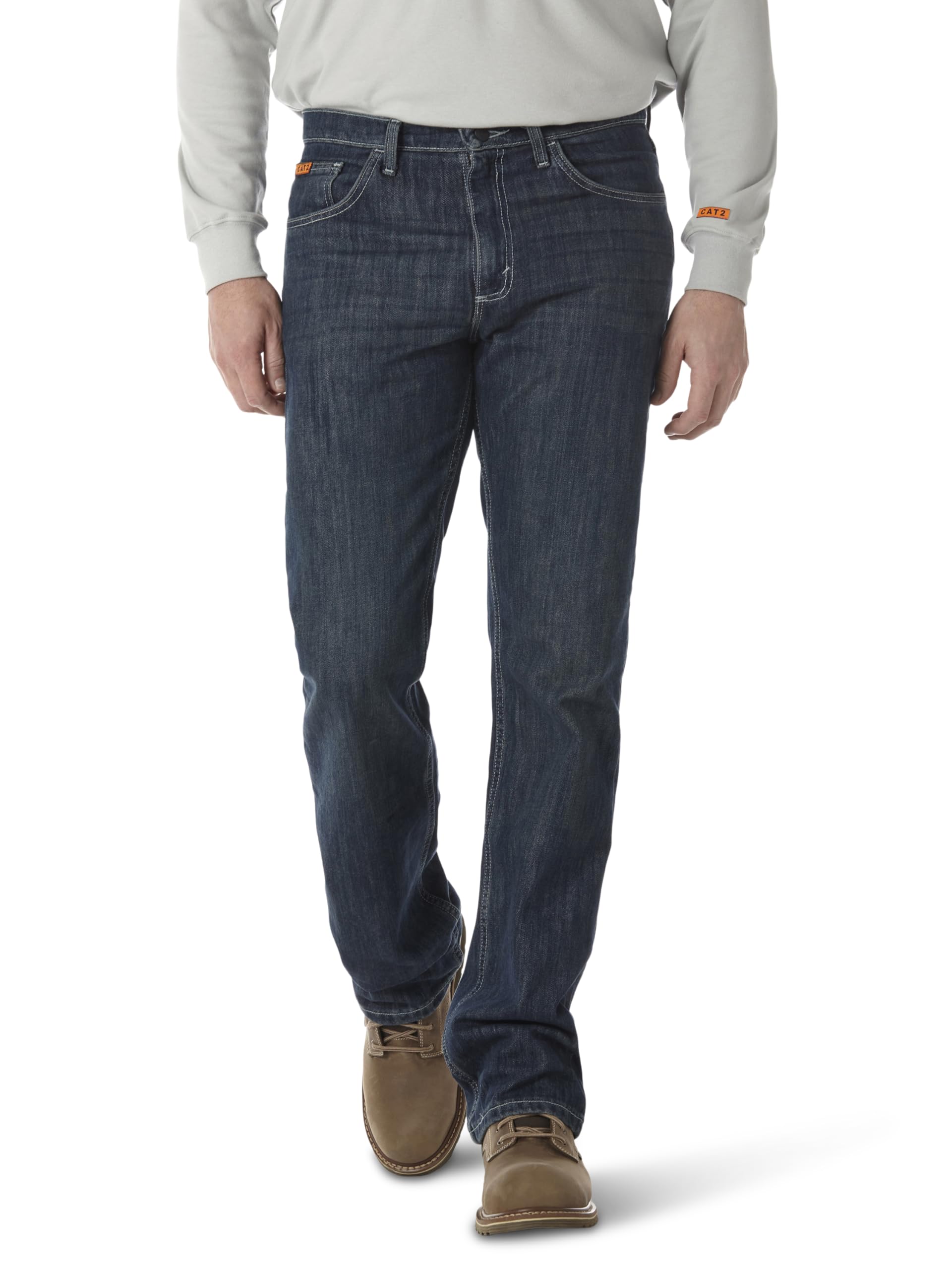 Wrangler Riggs Workwear mens Fr Flame Resistant 20x Vintage Boot Cut jeans, Dark Wash, 38W x 34L US