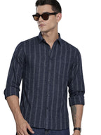 The Indian Garage Co Mens Slim Fit Striped Long Sleeves Shirt