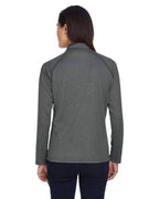 Ladies Stretch Tech-Shell compass Quarter-Zip - DK gREY HEATHER - S(D0102H7Y5VT)