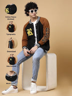 Rigo Varsity Jacket for Men | Streetwear Varsity Jacket | Puff Print Varsity Jacket | Oversized Varsity Jacket for Men