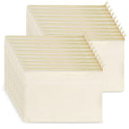 Koolmox Bulk Cosmetic Bags, 20pcs Multipurpose Makeup Bag with Zipper, Canvas Pencil Bag, Bulk Plain Beige Canvas Bag for Travel