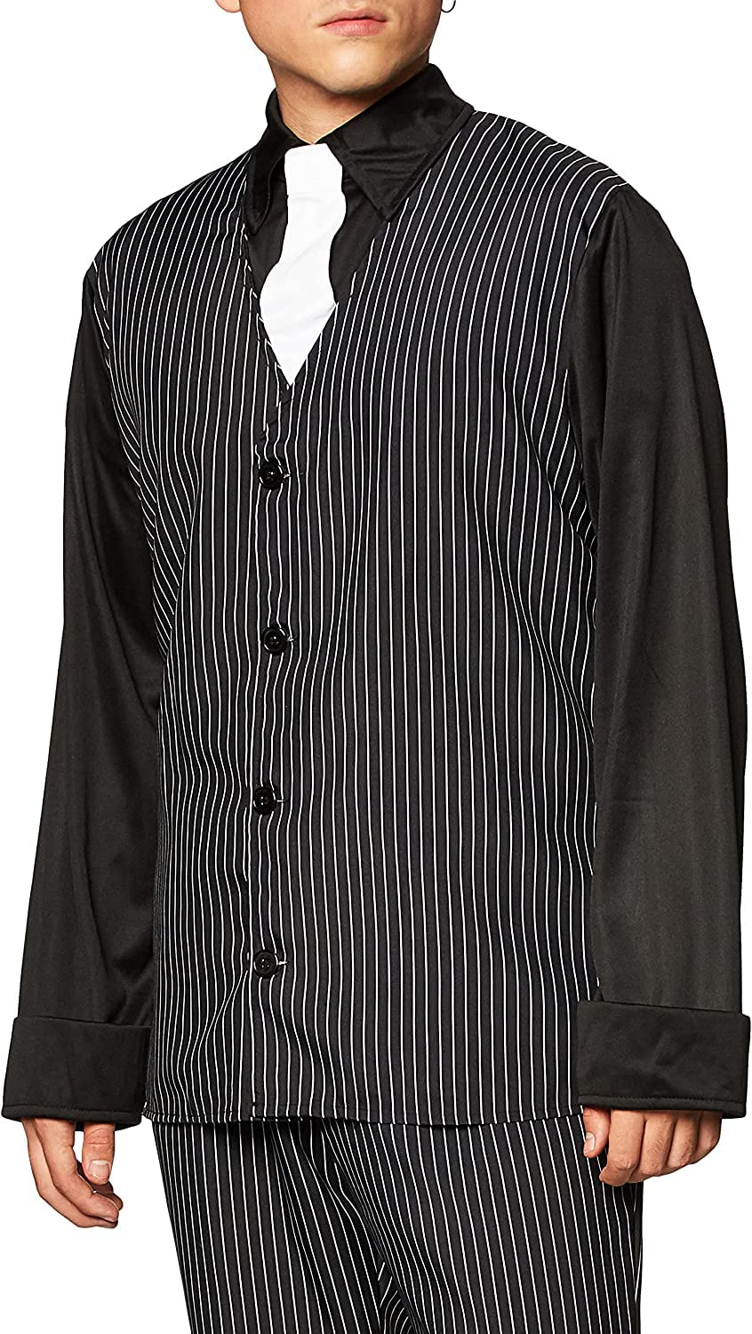 Forum Novelties Men's Roaring 20's Pinstripe Suit Gangster Costume, Black, One Size