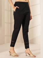Libas WomenS Regular Trousers (Pl1666_Black