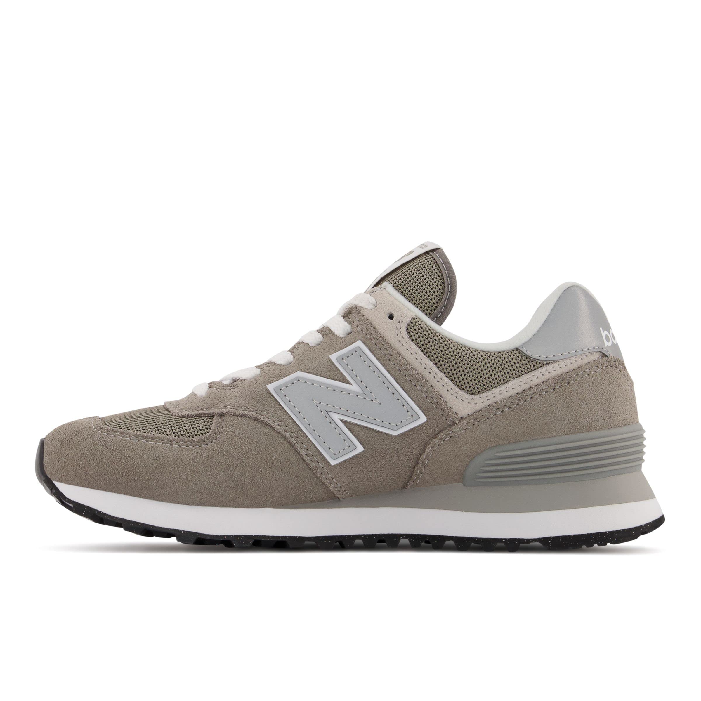 New Balance womens 574 V3 Sneaker, Grey/White, 9.5 Wide US