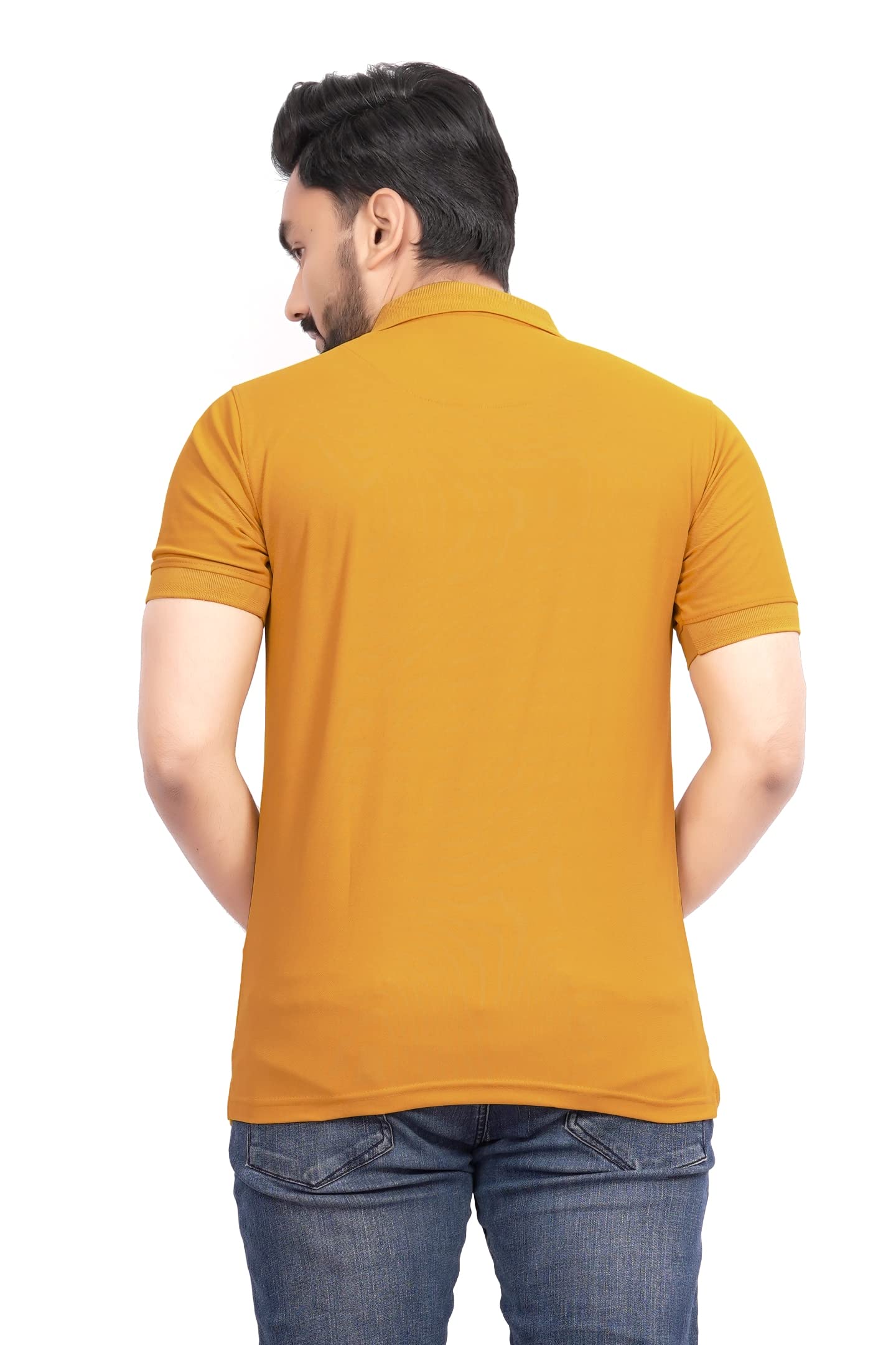 More & More MenS Solid Regular Fit Polo