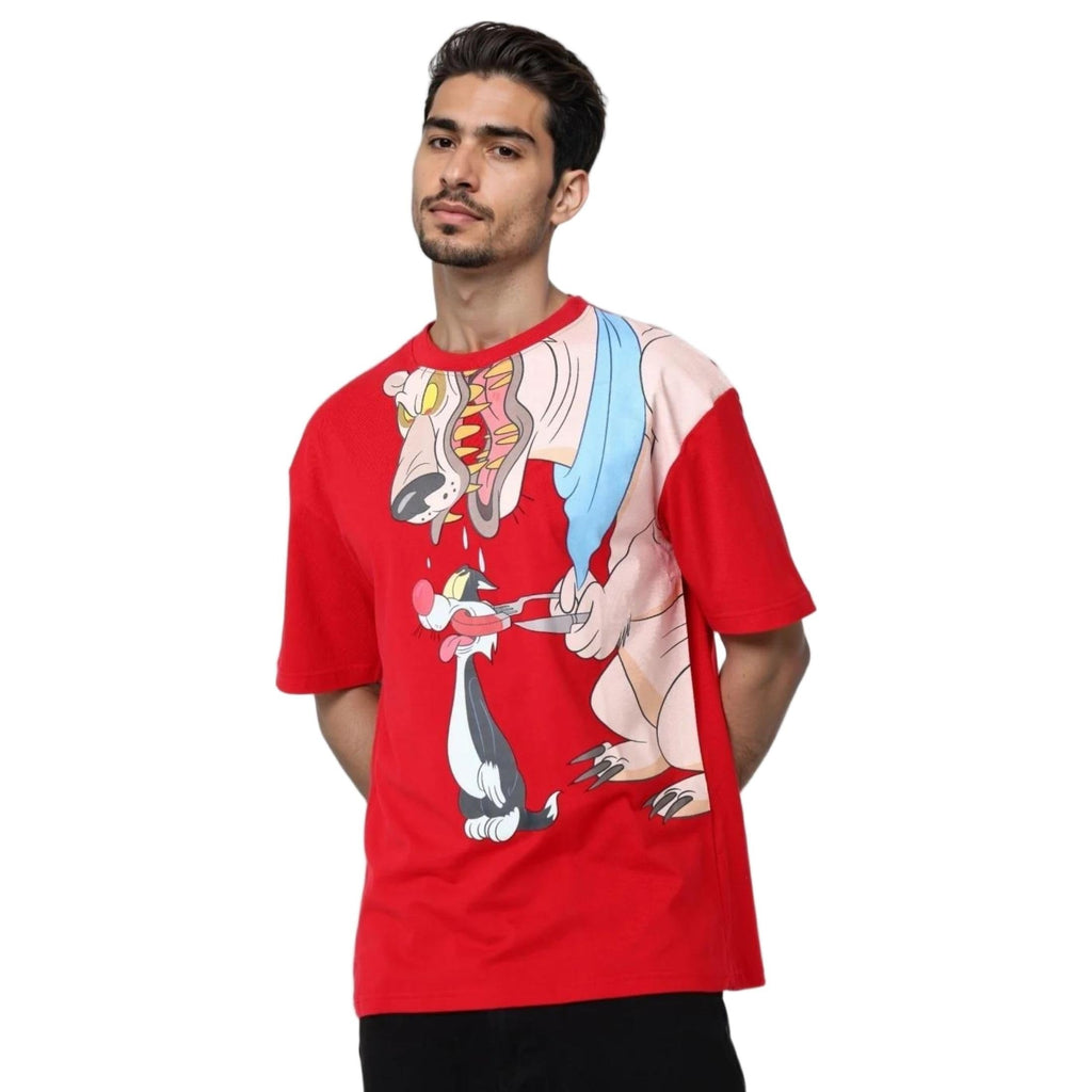 The Indian Garage Co Mens Warner Bros. Collection Boxy Fit Looney Tunes Crew Neck T-Shirt
