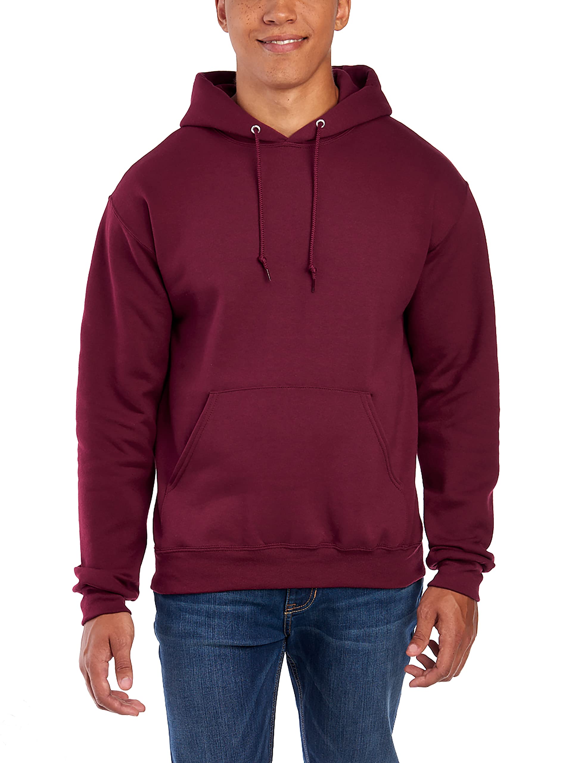 Jerzees -Men's Fleece Pullover Hoodie, Maroon, Large