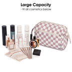 Narwey Large Women Makeup Bag Wide-open Make up Bag Travel Cosmetic Organizer Toiletry Bag for Cosmetics Toiletries Accessories