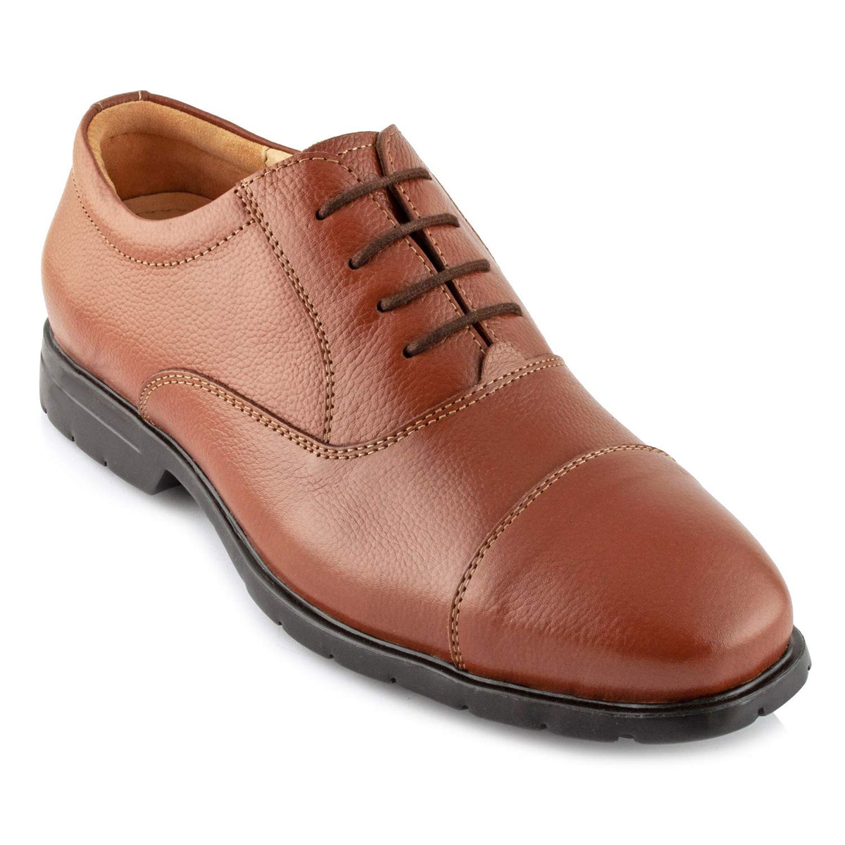 tZaro Mens Super Light Genuine Leather Uniform Police Shoes Brown  Mr Cop 07, DERBPTN2504 8
