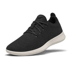 Allbirds Mens Wool Runners Everyday Sneakers, Machine Washable Shoe Made with Natural Materials - True Black (Cream Sole) - 9 Me