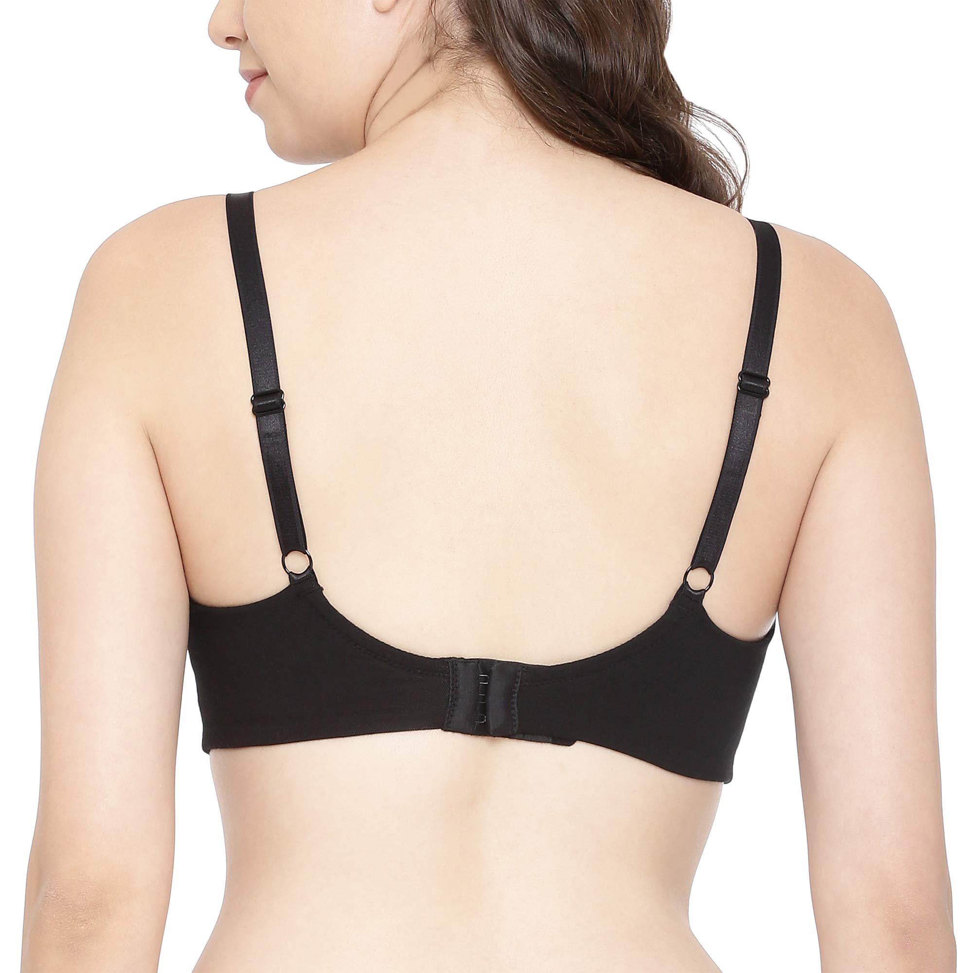 Enamor A027 Full Coverage Cotton Bra - Non-Padded  Wirefree Black
